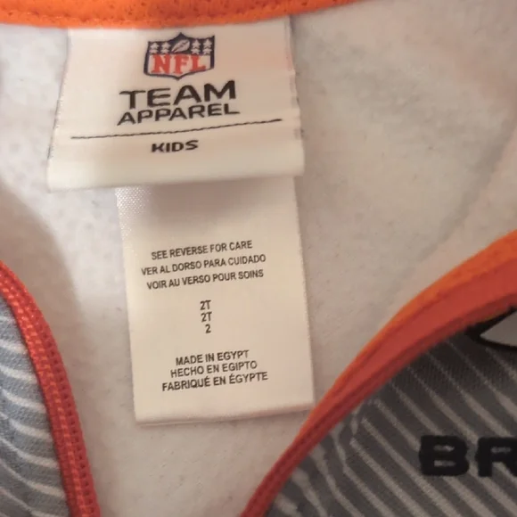 NFL Orange and Gray jacket with Hood and Logo - Picture 3 of 6